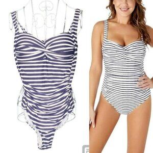 Niptuck Joanne Sorrento Stripe One Piece Swimsuit Size 4